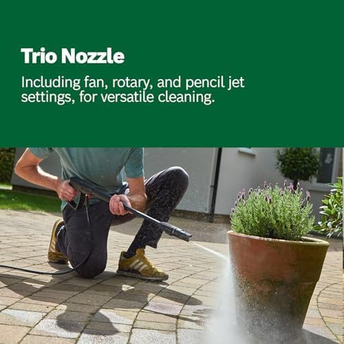UniversalAquatak 135 High Pressure Washer | 1900 W, 135 Bar, 450 l/h Flow Rate, 3-in-1 Nozzle, Detergent Nozzle & Carrying Handle 4