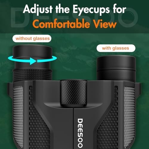 Compact Binoculars for Adults Kids — 20×25 High Power for Bird Watching | Small, Pocket, FMC, BAK4 Prism, Large Eyepiece, Easy Focus, Easy to Carry, Travel, Sightseeing, Outdoors, Hunting, Theatre 4