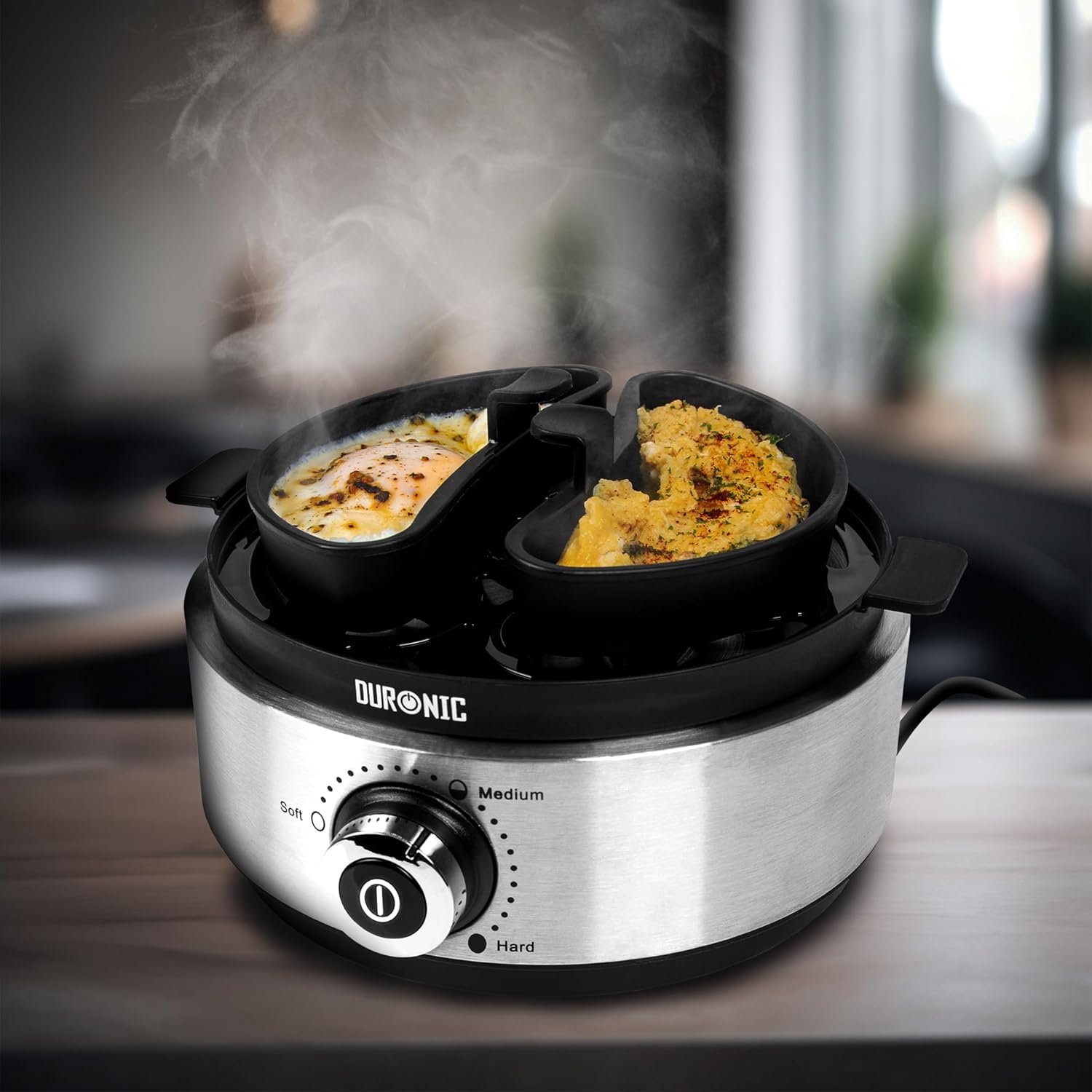 EB40 BK Electric Egg Boiler, Steamer and Poacher for 7 Soft, Medium or Hard Boiled Eggs 4