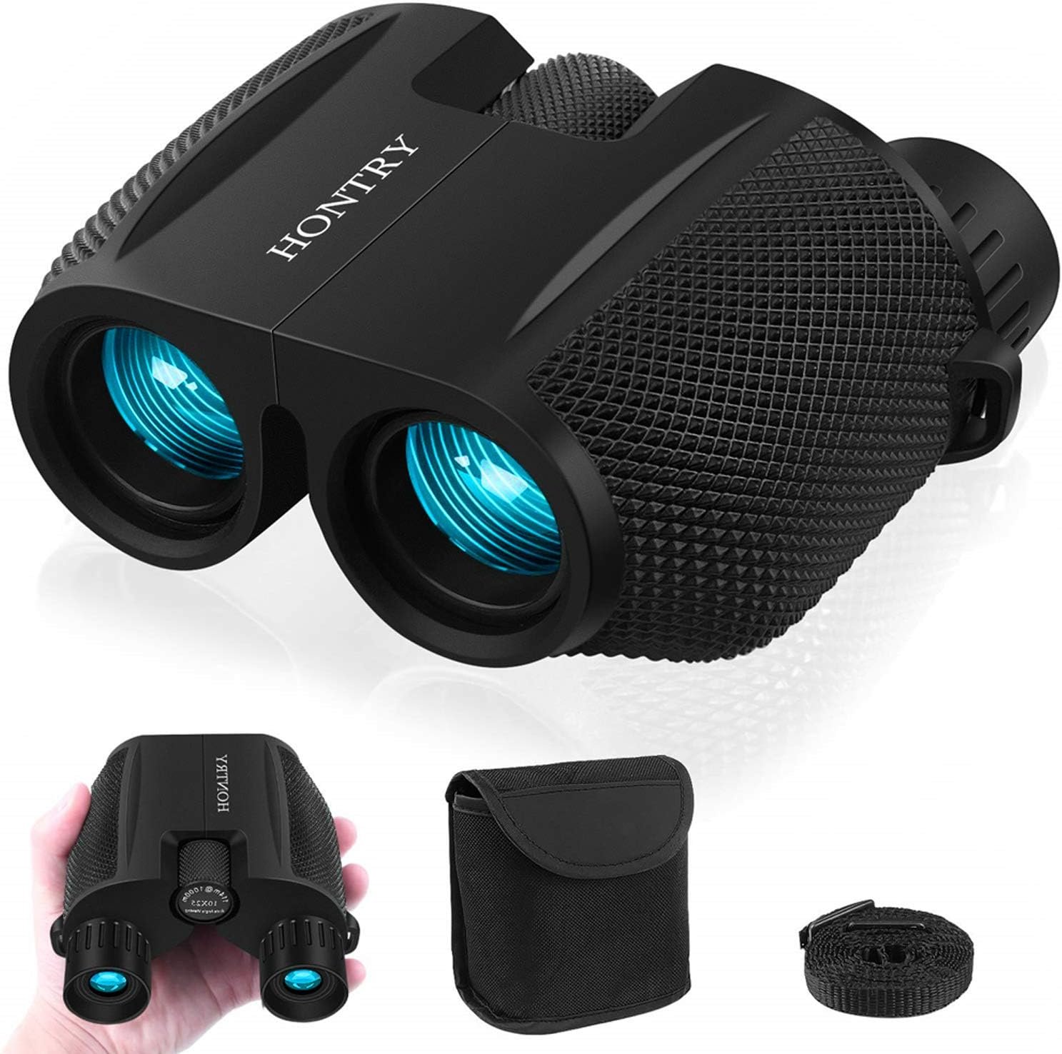 10x25 Compact Binoculars for Adults and Kids Bird Watching | Small Binoculars for Camping, Hiking, Travel, Safari, Concerts, Theatre, Sports, Cruising and Road Trip