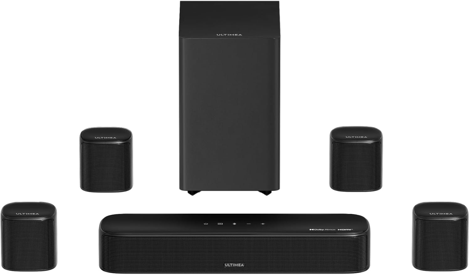 Aura A60 Pro 7.1ch Surround Sound System for TV, Dolby Atmos Sound Bar with 4 Surround Speakers, VoiceMX, BassMX, 420W Peak Power, HDMI eARC, App Control (2026 Model)